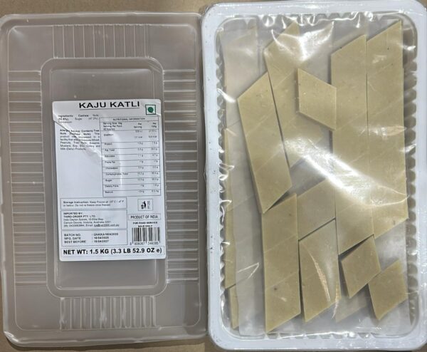 KAJU BURFI 1KG*6 TRAY
