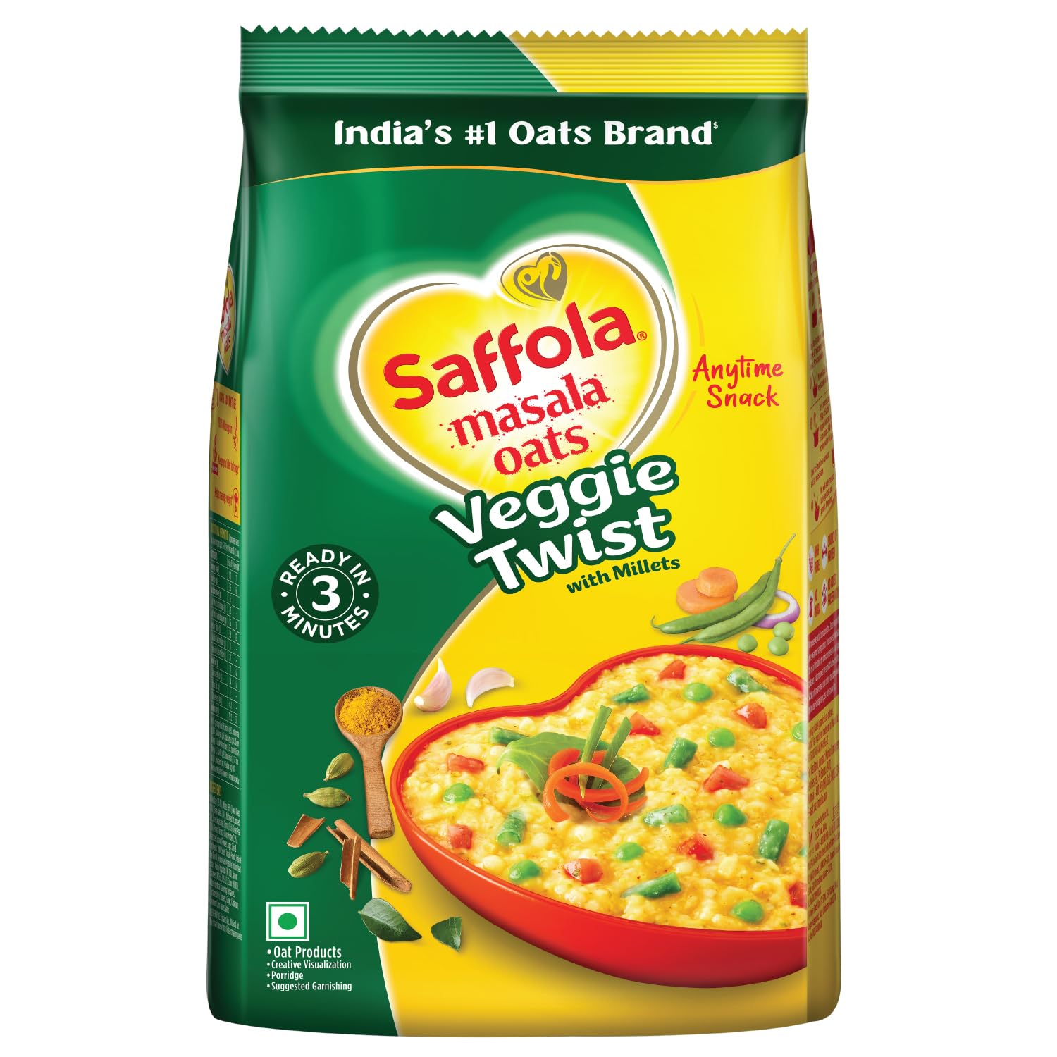 SAFFOLA OATS VEGGIE TWIST500G*