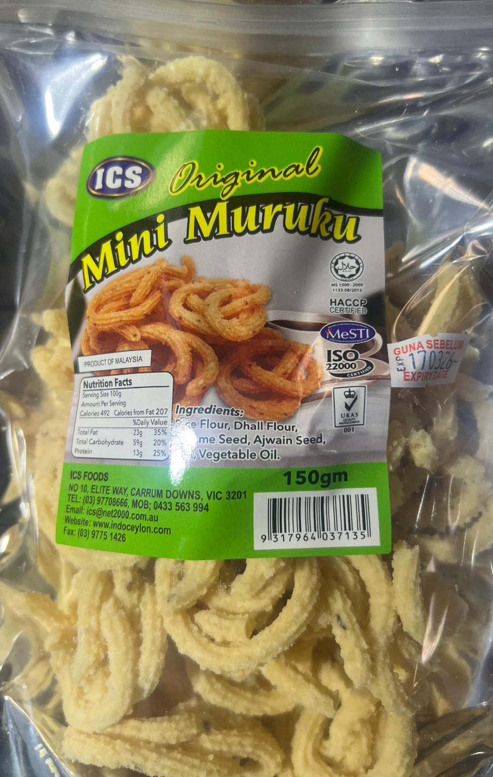⁠⁠Ics mini muruku plain 150GM